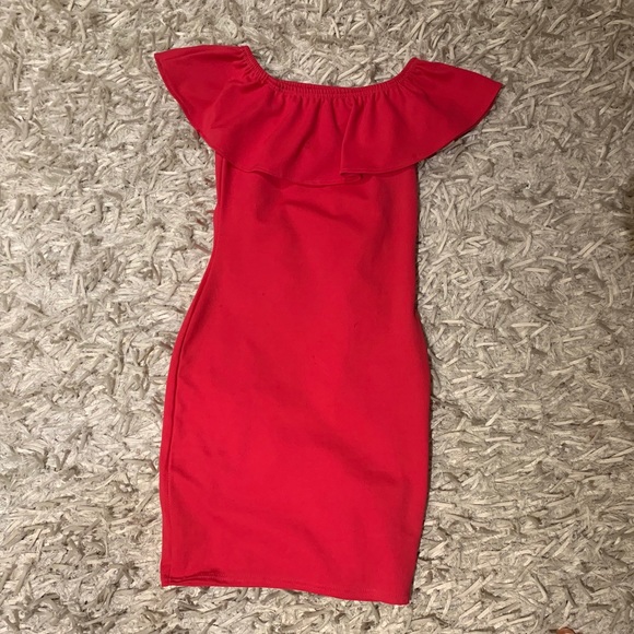 3/25$💓 Missguided Pink Bardot Off the Shoulder Dress - Picture 5 of 5